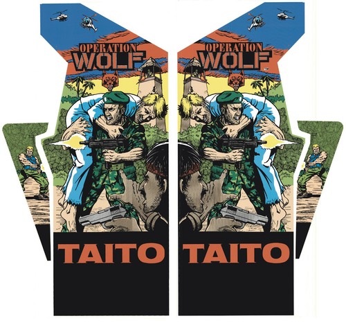 Operation wolf arcade - side, art